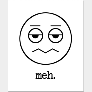 Meh. Emoticon Posters and Art